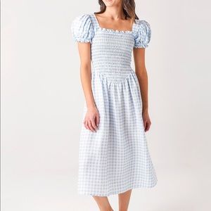 NWT Sleeper Belle dress in blue gingham